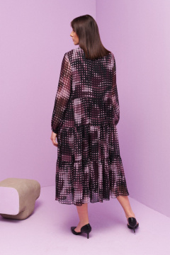 Платье из текстиля в фиолетовом и черном цвете BURVIN 9305-81 - фото 2