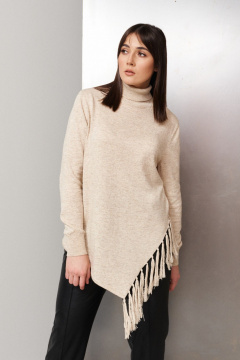 Свитер белый из трикотажа для ежедневных образов BURVIN 9328-85 - фото 2