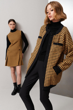 Жакет желтый и черный из трикотажа BURVIN 9335-71 - фото 3