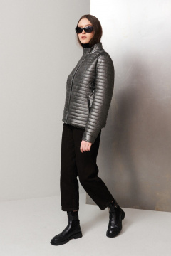 Куртка серая из экокожи на каждый день BURVIN 9364-79 - фото 1