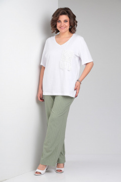Брюки, футболка OVERYOU М148/1 оливка - фото 1