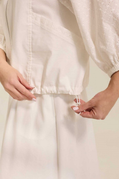 Юбка макси с воланом и блузой на резинке из текстиля Mislana 1103 - фото 4