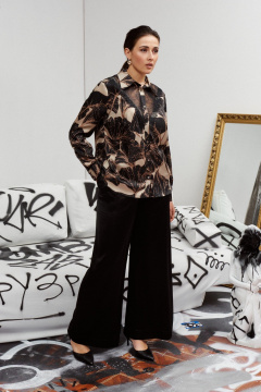 Блуза нарядная с мультипринтом из текстиля BURVIN 9425-51 - фото 2