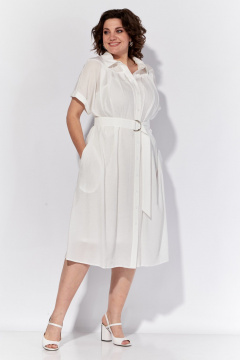 Платье летнее свободное с складками и поясом из тесьмы Anna Majewska 1536W - фото 1