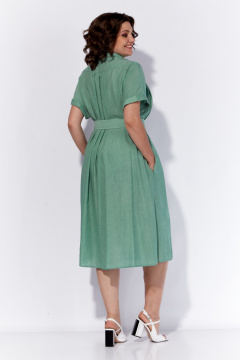 Платье летнее свободное с складками и поясом из тесьмы Anna Majewska 1536M - фото 4