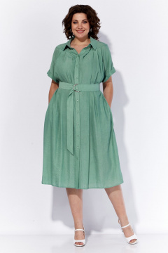 Платье летнее свободное с складками и поясом из тесьмы Anna Majewska 1536M - фото 2