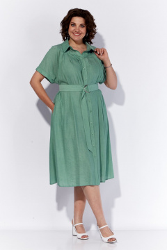 Платье летнее свободное с складками и поясом из тесьмы Anna Majewska 1536M - фото 1