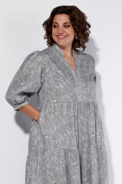 Платье из хлопка с вытачками и карманами прямого силуета Anna Majewska 1538 - фото 2