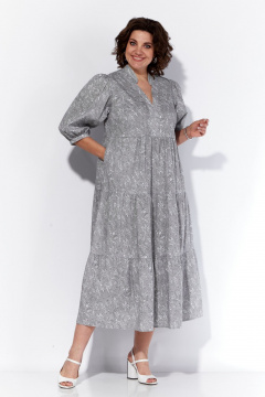 Платье из хлопка с вытачками и карманами прямого силуета Anna Majewska 1538 - фото 1