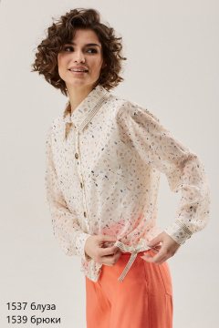 Брюки завышенной посадки из вискозы с карманами NiV NiV fashion 1539 - фото 3