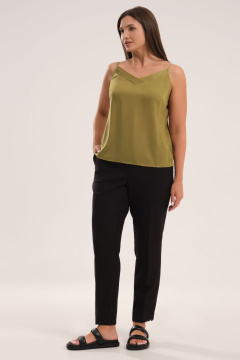 Блуза летняя из текстиля с регулируемыми бретелями Панда 27640z светло-зеленый - фото 1