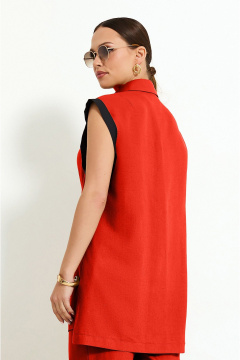 Летний комплект из блузы без рукавов и брюк Lissana 4925 коралл - фото 4