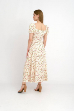 Летнее платье из вискозы с открытой спинкой и разрезом Мастер Мод 844вмс бежевый - фото 2