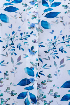 Летняя белая блуза из вискозы с воротником-рубашкой LADO 8172-9 - фото 4