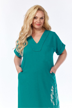 Свободное платье с разрезом и декоративной планкой Jurimex 3134 - фото 2