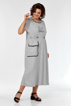 Трикотажное платье свободного силуэта с кулисами Jurimex 3140 - фото 3
