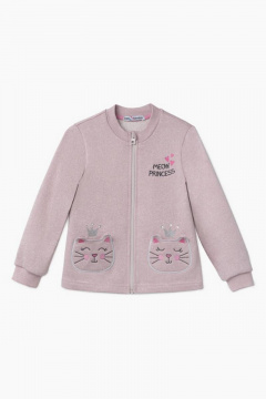 Кофта с принтом в стиле капсулы для девочки из хлопка Bell Bimbo 202001 св.розовый - фото 1