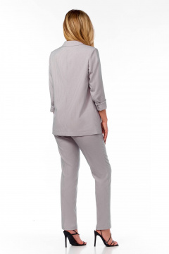 Деловой костюм из льняной ткани с топом и брюками Ольга Стиль Л-305 - фото 2
