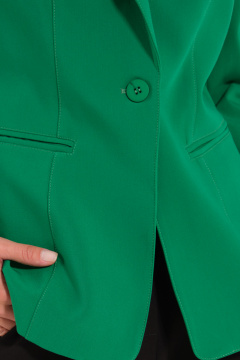 Элегантный жакет на пуговицах с глубоким V-воротником Панда 131530w зеленый - фото 2