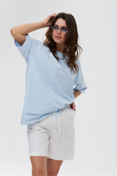 Шорты из хлопка прямого силуэта с карманами MG Wear 4119 молочный - фото 1