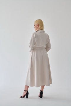 Свободное платье с V-образным вырезом и карманами Мастер Мод 672б айвори - фото 2