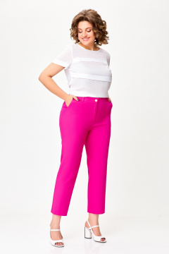 Розовые джинсы из стрейч-денима с регулируемой длиной Swallow 752 фуксия - фото 2