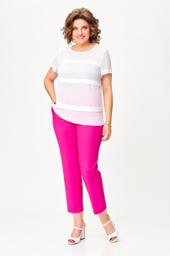 Розовые джинсы из стрейч-денима с регулируемой длиной Swallow 752 фуксия - фото 1