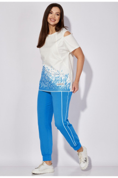 Брюки, футболка TAiER 1282 сине-голубой - фото 5