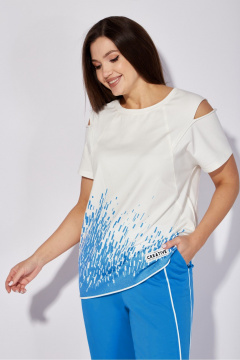 Брюки, футболка TAiER 1282 сине-голубой - фото 2