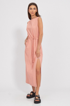 Платье удлиненное из льна с боковым разрезом Kivviwear 3077.41 - фото 1