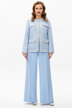 Жакет жакуз из твида в стиле Chanel с отделкой Urs 24-344-2 - фото 3