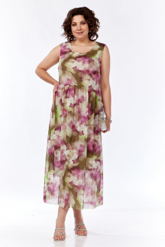 Летнее платье А-силуэта из принтованной сетки Jurimex 3144 - фото 4