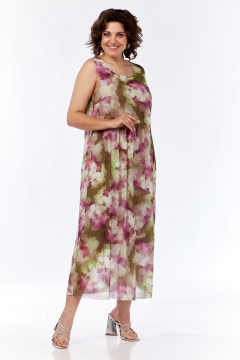 Летнее платье А-силуэта из принтованной сетки Jurimex 3144 - фото 1