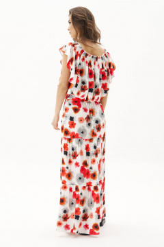 Летний комплект блуза свободная и юбка А-силуэт Fantazia Mod 4842 - фото 5