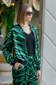 Спорт-шик костюм бомберы и брюк из велюра Noche mio 5.079 - фото 3