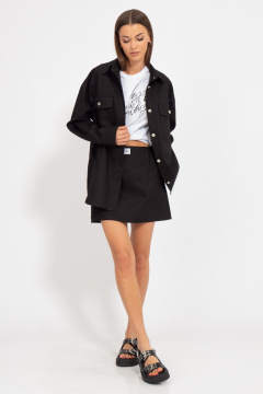 Блуза из джинсовой ткани и хлопка, свободный силуэт Kivviwear 4193.02 - фото 4