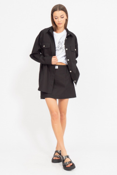 Костюм из джинса юбка мини и свободная блуза Kivviwear 41934194.02 - фото 1