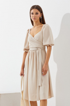 Платье-трансформер миди с завязками и рукавом-трансформером N.O.W. 1435 - фото 3