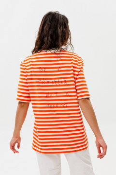 футболка unisex прямая из хлопкового трикотажа HIT 0223 оранжевый - фото 5