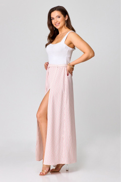 Макси юбка с боковым разрезом и асимметрией Zlata 4436 розовый - фото 2