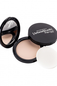 Кремовая компактная пудра бежевый, 10 г, матовое покрытие Relouis ArtworkLook_Professional тон 02 бежевая пастель - фото 3