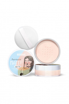 Бесцветная пудра, финишное покрытие для закрепления макияжа LUXVISAGE Forever MATT! super FIX, Бесцветный - фото 3