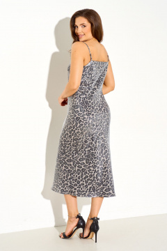 Платье-комбинация миди из сатина с регулируемыми бретелями FOXY FOX 1645 - фото 2