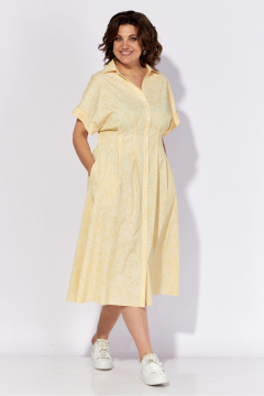 Платье полуприлегающее с декоративными защипами и кулисой Anna Majewska 1541 - фото 1