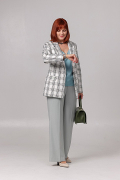 Жакет полуприлегающего силуета с карманами и застежкой Соджи 583 белый - фото 3