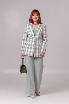 Жакет полуприлегающего силуета с карманами и застежкой Соджи 583 белый - фото 1