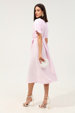 Платье розовое летнее прямого силуэта с поясом LM ВИ3067 розовый_зефир - фото 5