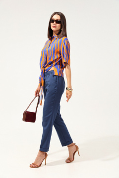 Брюки с эластичным поясом и свободным силуэтом LM БЛ9052-1 - фото 5