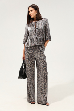 Брюки серые летние прямые с карманами и резинкой LM М48 лео - фото 3