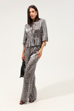 Брюки серые летние прямые с карманами и резинкой LM М48 лео - фото 4